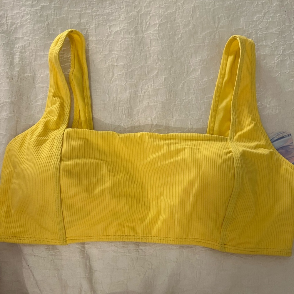 NWT yellow bikini top 3x